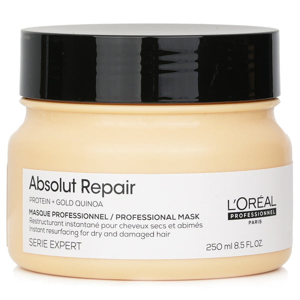 ロレアル  Professionnel Serie Expert - Absolut Repair Gold Quinoa + Protein Instant Resurfacing Mask (For Dry and Damaged Hair)   250ml/8.5oz