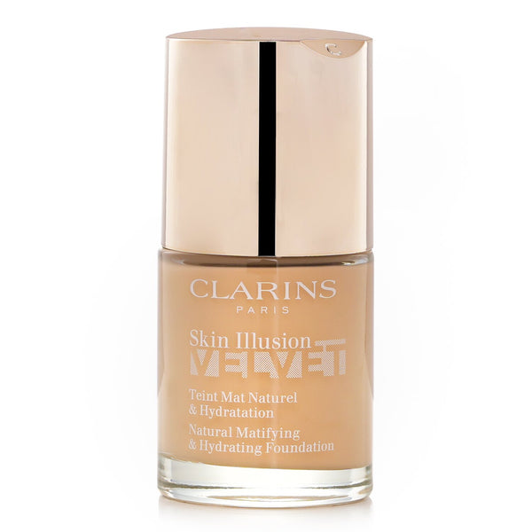 クラランス  スキンイリュージョンベルベット ナチュラルマティファイング&ハイドレーティングファンデーション - # 105N Nude   30ml/1oz