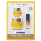 ロクシタン  イモーテル ディバイン セット: クリーム 50ml + アイバーム 15ml + オーバーナイト リセット オイルイン セラム 5ml   3pcs