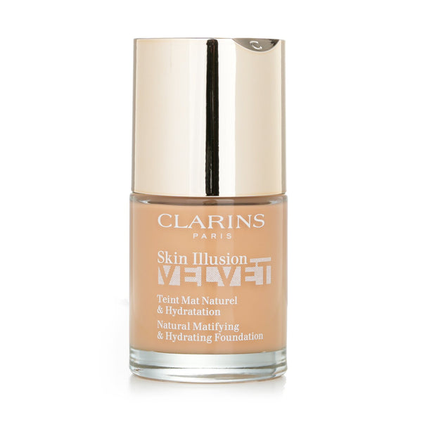 クラランス  スキンイリュージョンベルベット ナチュラルマティファイング&ハイドレーティングファンデーション - # 112C Amber   30ml/1oz