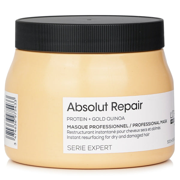 ロレアル  Professionnel Serie Expert - Absolut Repair Gold Quinoa + Protein Instant Resurfacing Mask (For Dry and Damaged Hair)   500ml/16.9oz