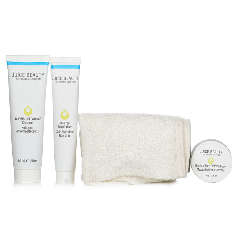 ジュースビューティ  Blemish Clearing Solutions Kit : Cleanser + Moisturizer + Mask + Washcloth (Unboxed)   3pcs+1cloth