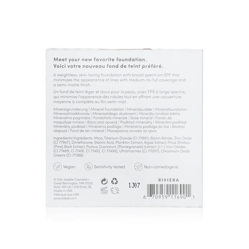 ジェーンアイルデール  PurePressed Base Mineral Foundation Refill SPF 20 - Riviera   9.9g/0.35oz