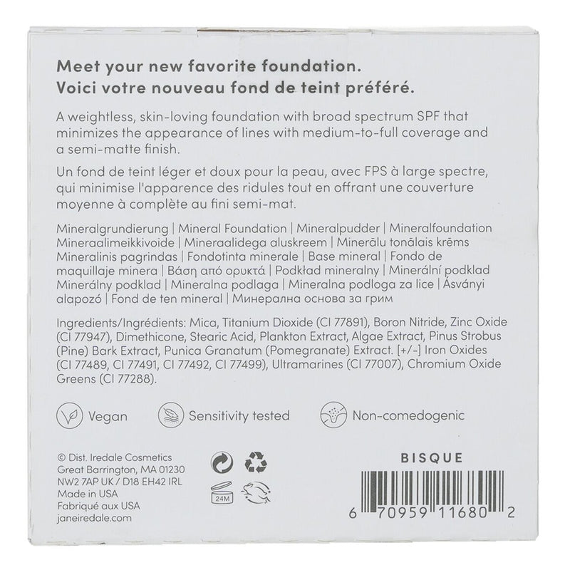 ジェーンアイルデール  ピュアプレスド ベース ミネラル ファンデーション リフィル SPF 20 - ビスク   9.9g/0.35oz