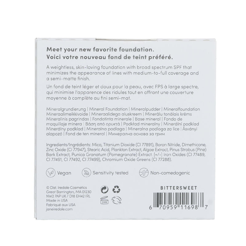 ジェーンアイルデール  ピュアプレスド ベース ミネラル ファンデーション リフィル SPF 15 - ほろ苦い   9.9g/0.35oz