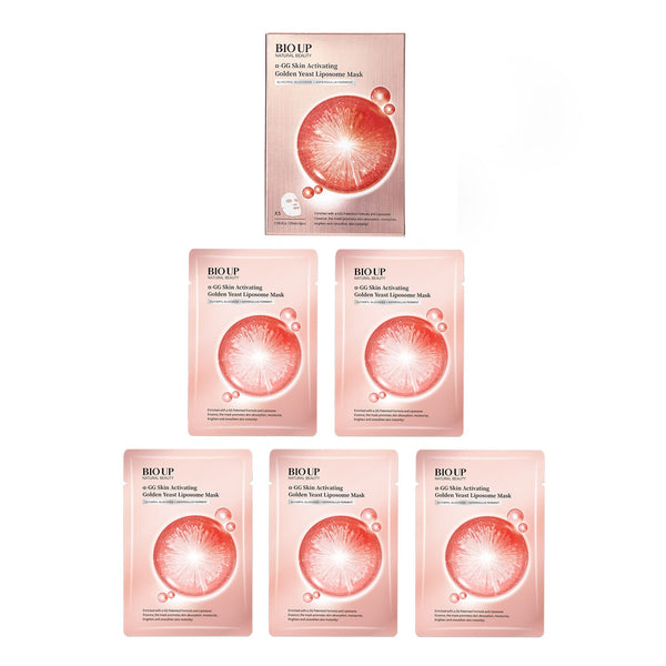 ナチュラル ビューティ  BIO UP a-GG Skin Activating Golden Yeast Liposome Mask (Exp Date: 05/2026)   5 x 25ml/0.84oz