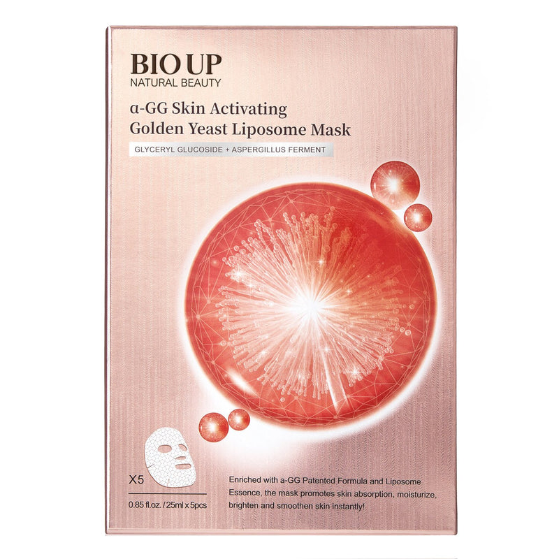 ナチュラル ビューティ  BIO UP a-GG Skin Activating Golden Yeast Liposome Mask (Exp Date: 05/2026)   5 x 25ml/0.84oz