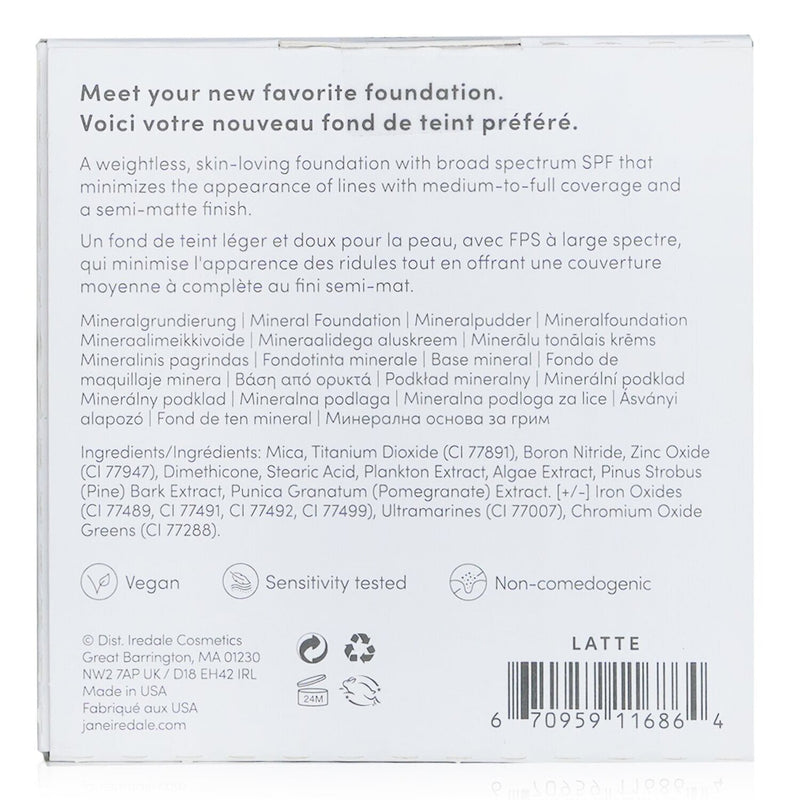 ジェーンアイルデール  ピュアプレストベース SPF20 PA++ リフィル- ラテ   9.9g/0.35oz