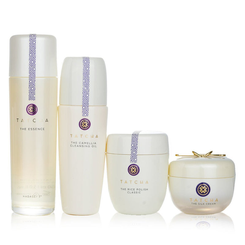 タッチャ  リチュアル フォー ファーム スキン セット: カメリア クレンジング オイル 150ml + エッセンス 150ml + シルク クリーム 50ml + ライス ポリッシュ 60g   4pcs