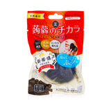 ラッキートレンディ  乾燥こんにゃく洗顔&マッサージパフ（竹炭）   1pc