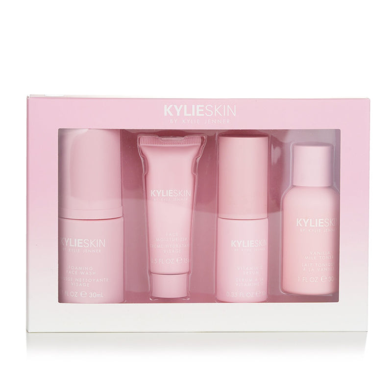 カイリースキン  4-Piece Mini Set: Foaming Face Wash 30ml + Face Moisturizer 15ml + Vitamin C Serum 10ml + Vanilla Milk Toner 30ml   4pcs