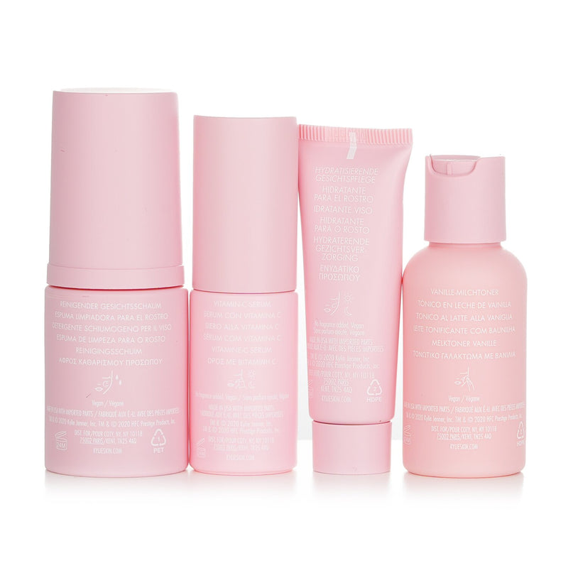 カイリースキン  4-Piece Mini Set: Foaming Face Wash 30ml + Face Moisturizer 15ml + Vitamin C Serum 10ml + Vanilla Milk Toner 30ml   4pcs