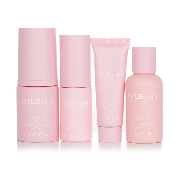 カイリースキン  4-Piece Mini Set: Foaming Face Wash 30ml + Face Moisturizer 15ml + Vitamin C Serum 10ml + Vanilla Milk Toner 30ml   4pcs