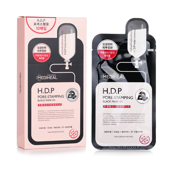 メディヒール  H.D.P Pore-Stamping Black Mask EX.   10pcs