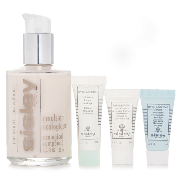 シスレー　  Emulsion Ecologique Set : Ecologique Emulsion 125ml + Serum 5ml + Hydration 10ml + Eye & Lip Balm 5ml   4pcs