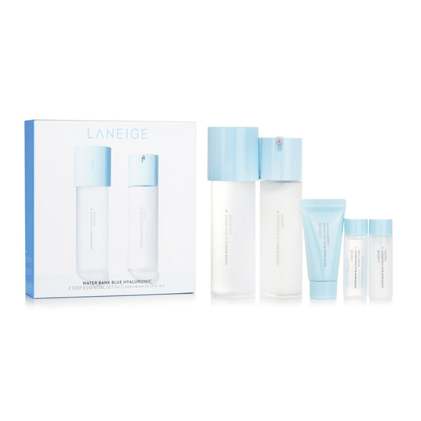 ラネージュ  Water Bank Blue Hyaluronic 2 Step Essential Set (For Combination to Oily Skin)   5pcs