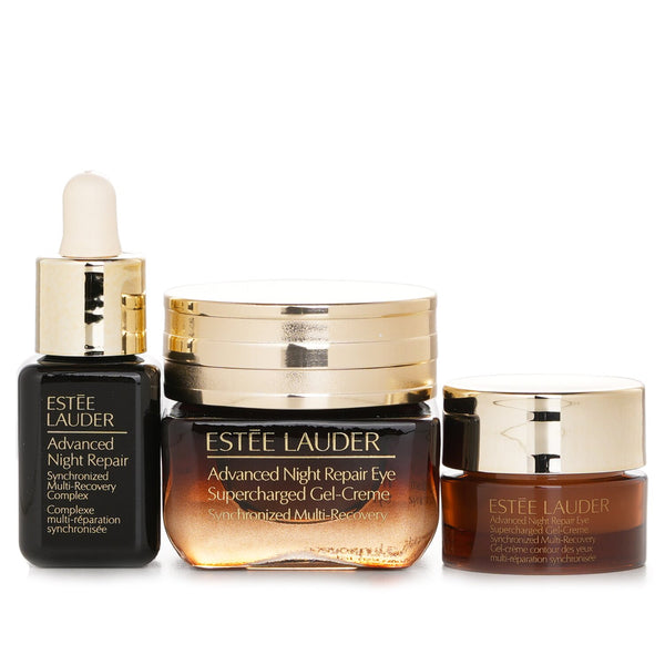 エスティ ローダー  Major Eye Impact Trio Repair + Brighten Skincare Set: ANR Eye Supercharged Gel Cream (15ml + 5ml) + Repair Serum 7ml   3pcs