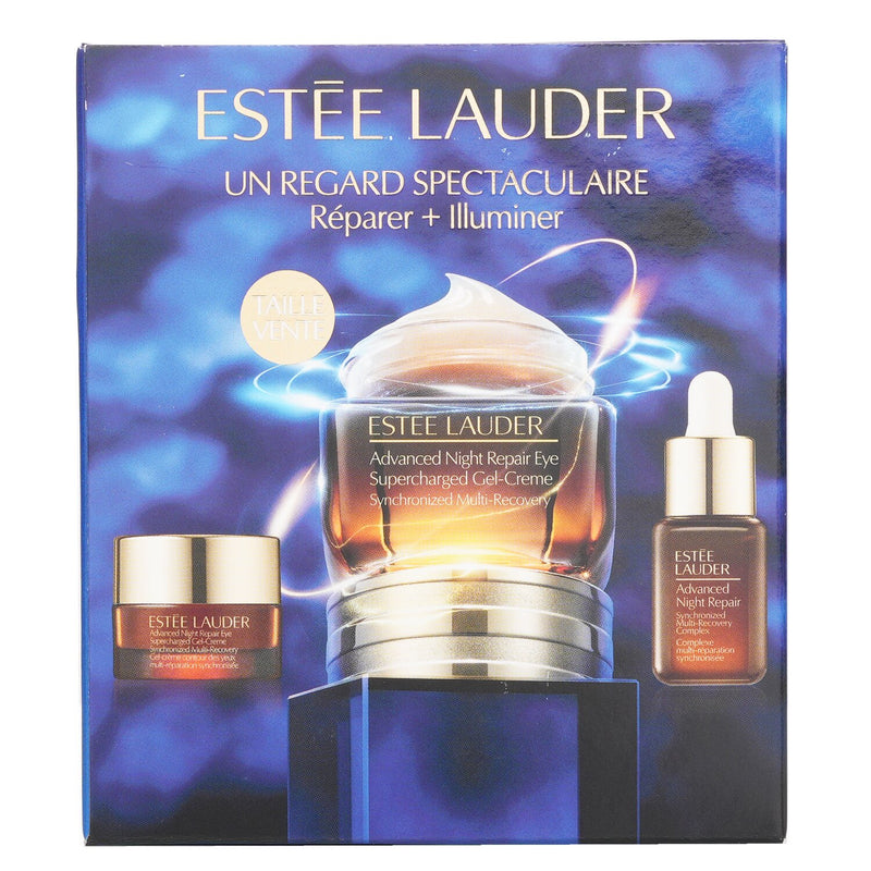 エスティ ローダー  Major Eye Impact Trio Repair + Brighten Skincare Set: ANR Eye Supercharged Gel Cream (15ml + 5ml) + Repair Serum 7ml   3pcs