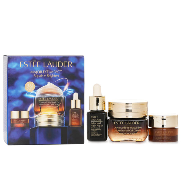 エスティ ローダー  Major Eye Impact Trio Repair + Brighten Skincare Set: ANR Eye Supercharged Gel Cream (15ml + 5ml) + Repair Serum 7ml   3pcs