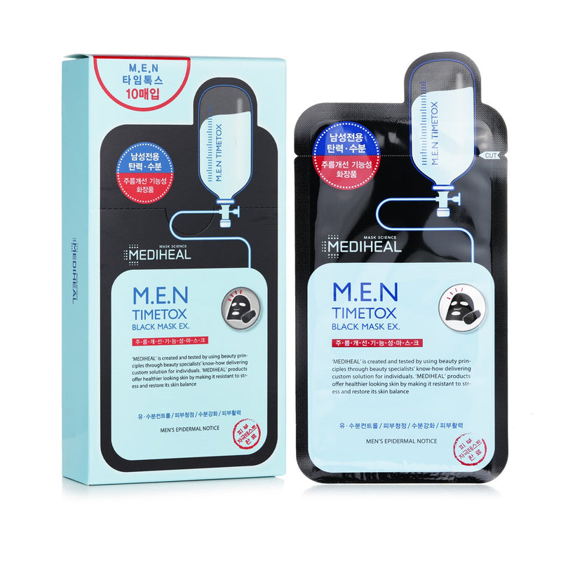 メディヒール  M.E.N Timetox Black Mask EX.   10pcs