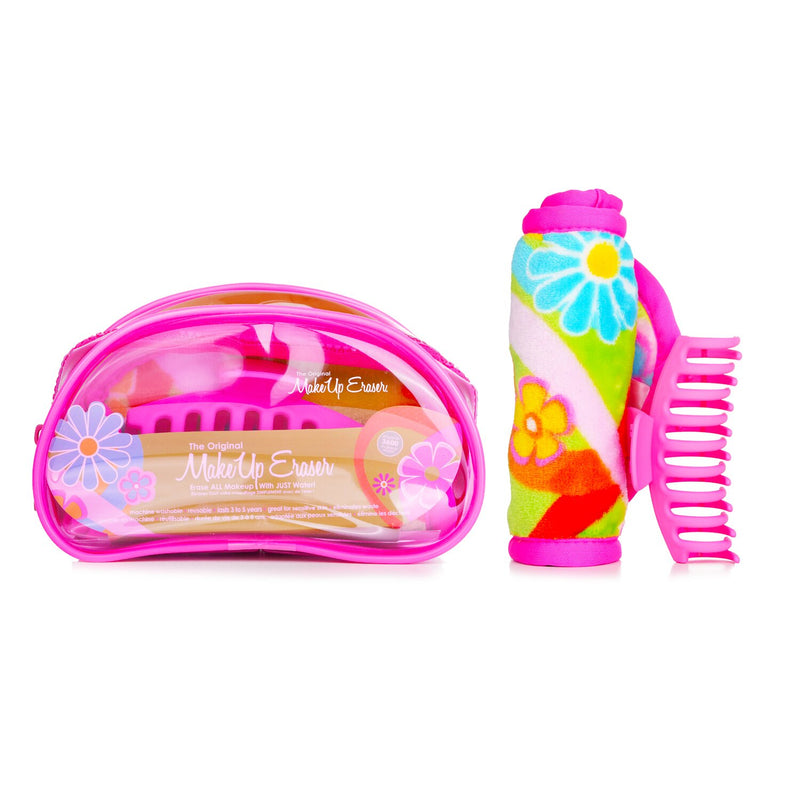メイクアップ イレイサー  Flowerbomb Set (1x MakeUp Eraser Cloth + 1x Hair Claw Clip + 1x Bag)   2pcs+1bag
