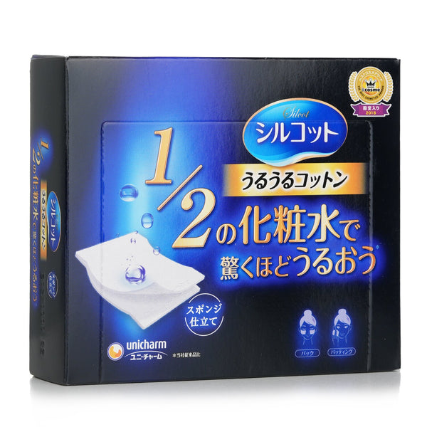 Unicharm  Silcot Sponge UruUru Touch Facial Cotton   40pcs