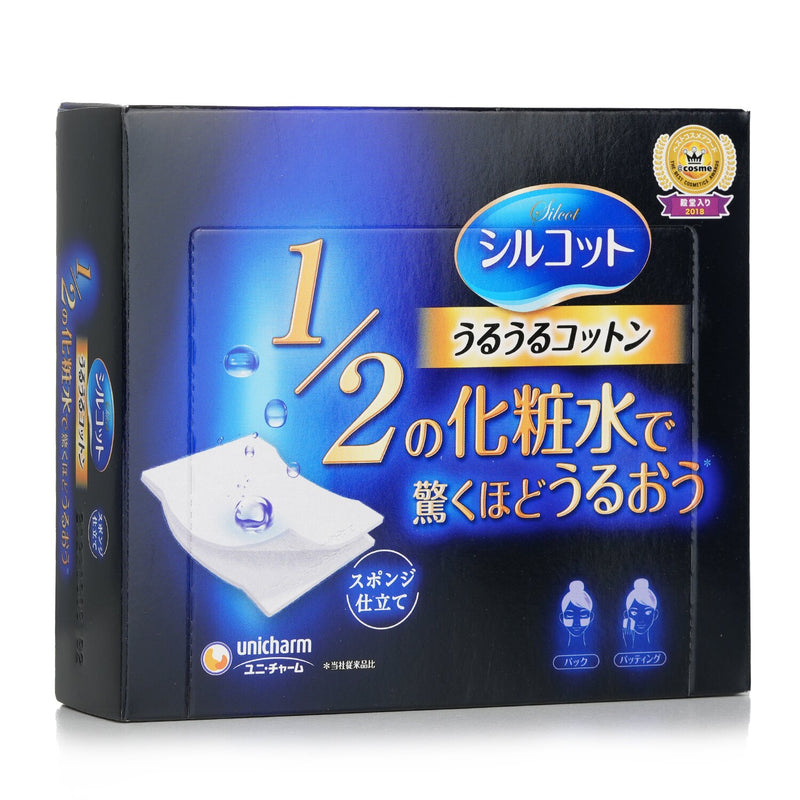 Unicharm  Silcot Sponge UruUru Touch Facial Cotton   40pcs