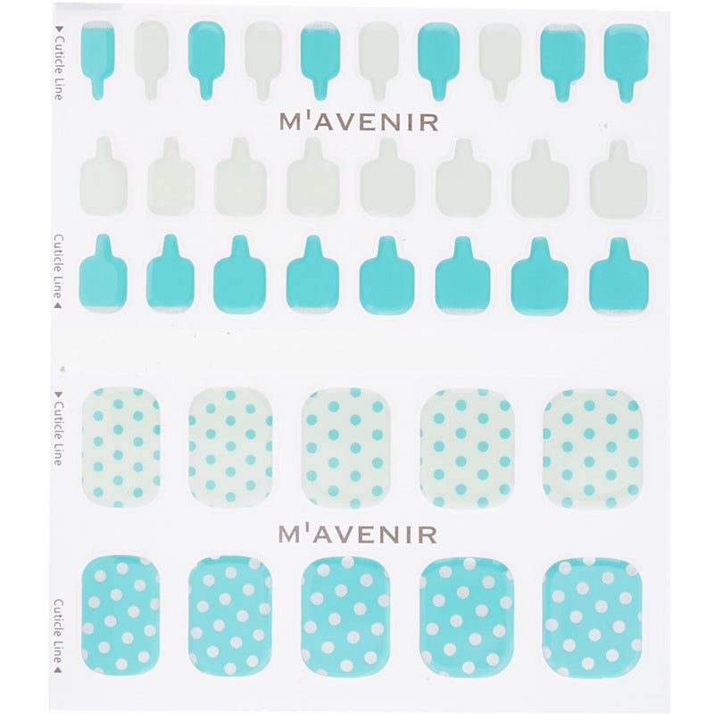 Mavenir  Nail Sticker (Patterned) - # Mint Cream Dot Pedi   36pcs