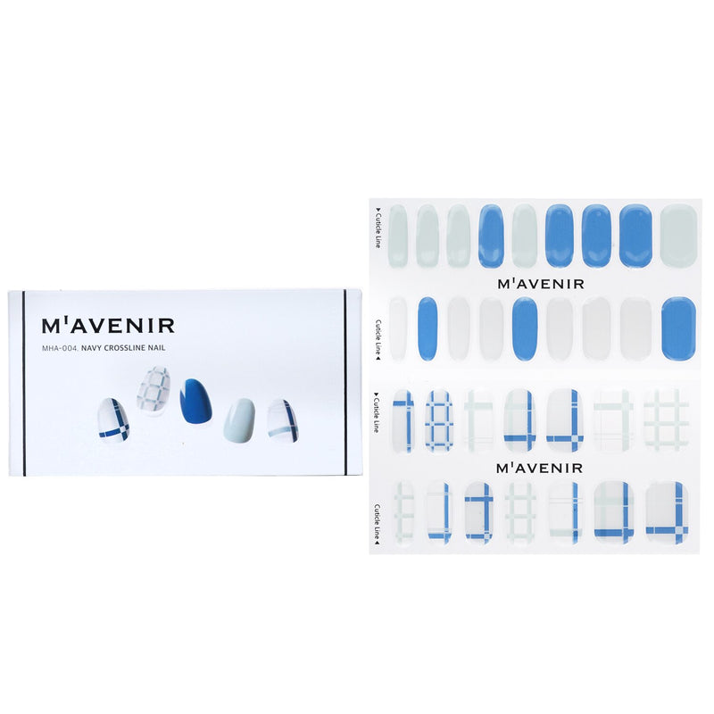 Mavenir  Nail Sticker (Patterned) - # Navy Crossline Nail   32pcs
