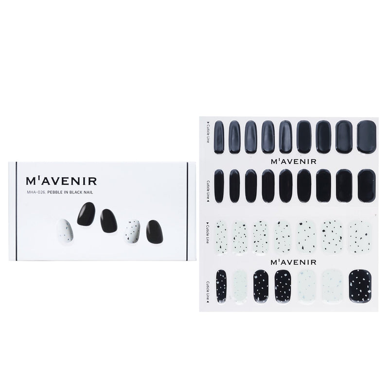 Mavenir  Nail Sticker (Black) - # Pebble In Black Nail   32pcs