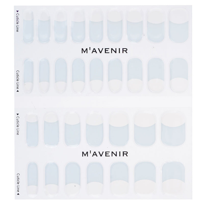 Mavenir  Nail Sticker (White) - # White Deep French Nail   32pcs