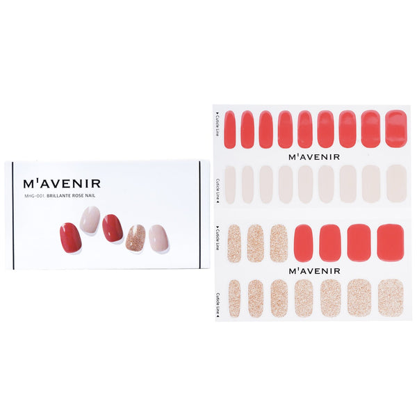 Mavenir  Nail Sticker (Pink) - # Brillante Rose Nail   32pcs