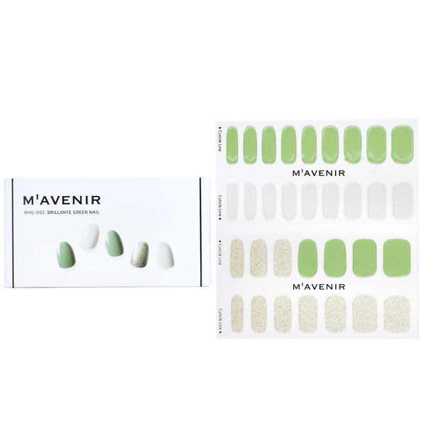 Mavenir  Nail Sticker (Green) - # Brillante Green Nail   32pcs