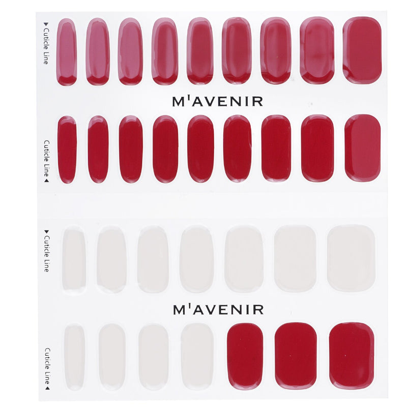 Mavenir  Nail Sticker (Red) - # Burgundy Day Nail   32pcs