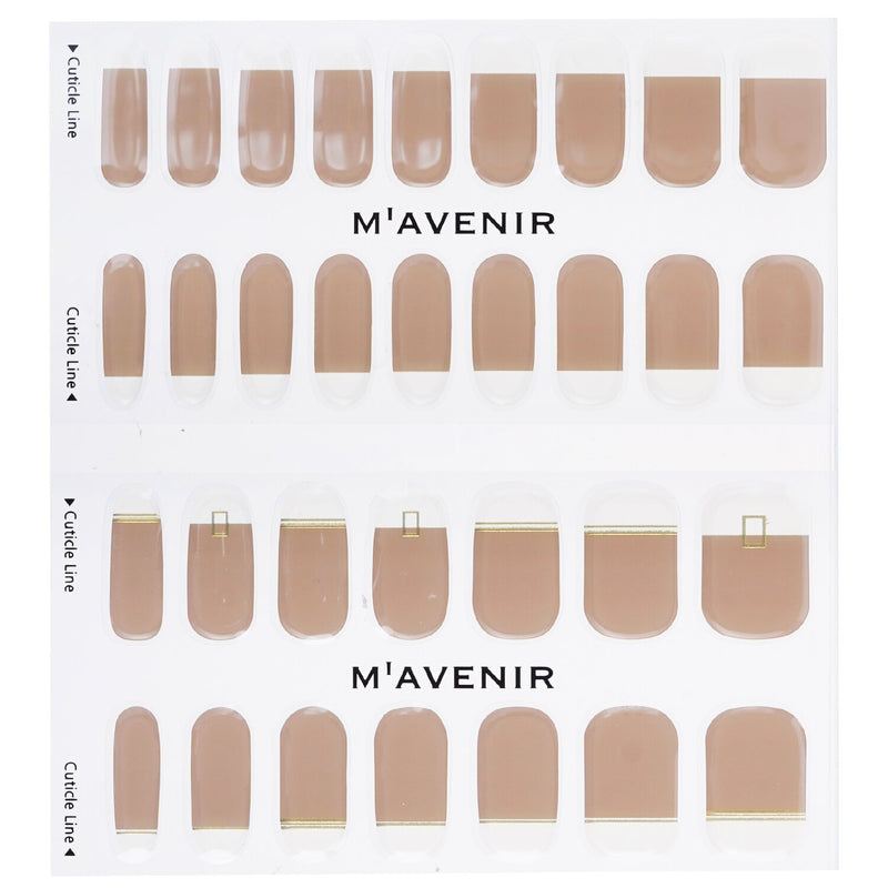Mavenir  Nail Sticker (Brown) - # Gold Cafe Latte Nail   32pcs