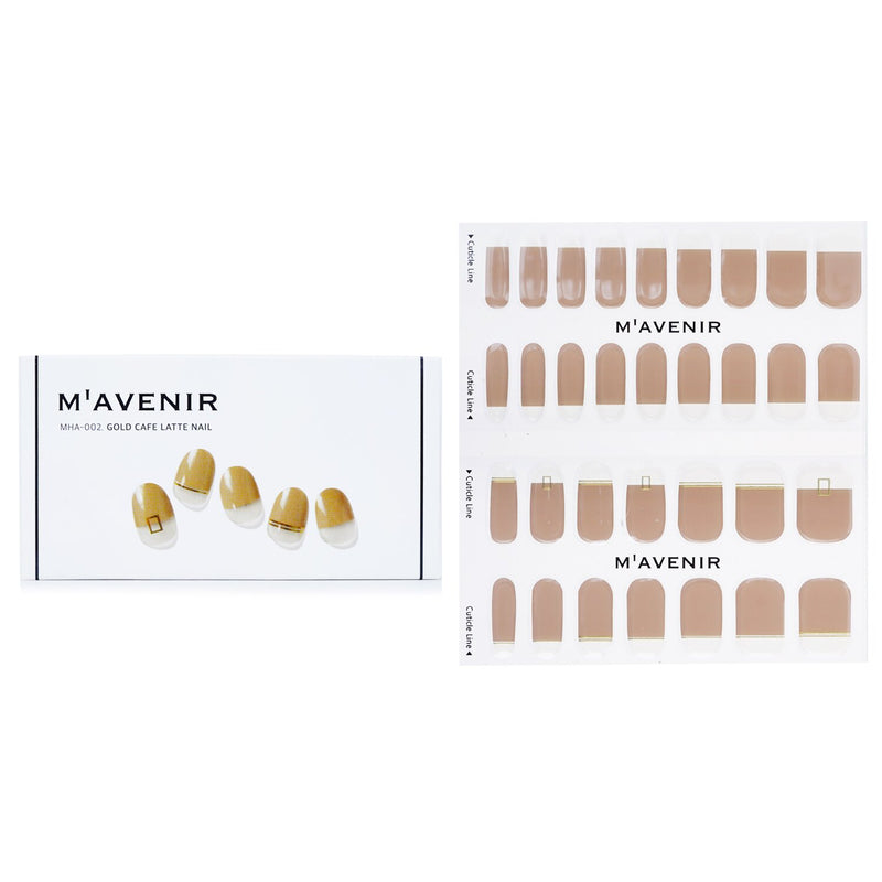 Mavenir  Nail Sticker (Brown) - # Gold Cafe Latte Nail   32pcs