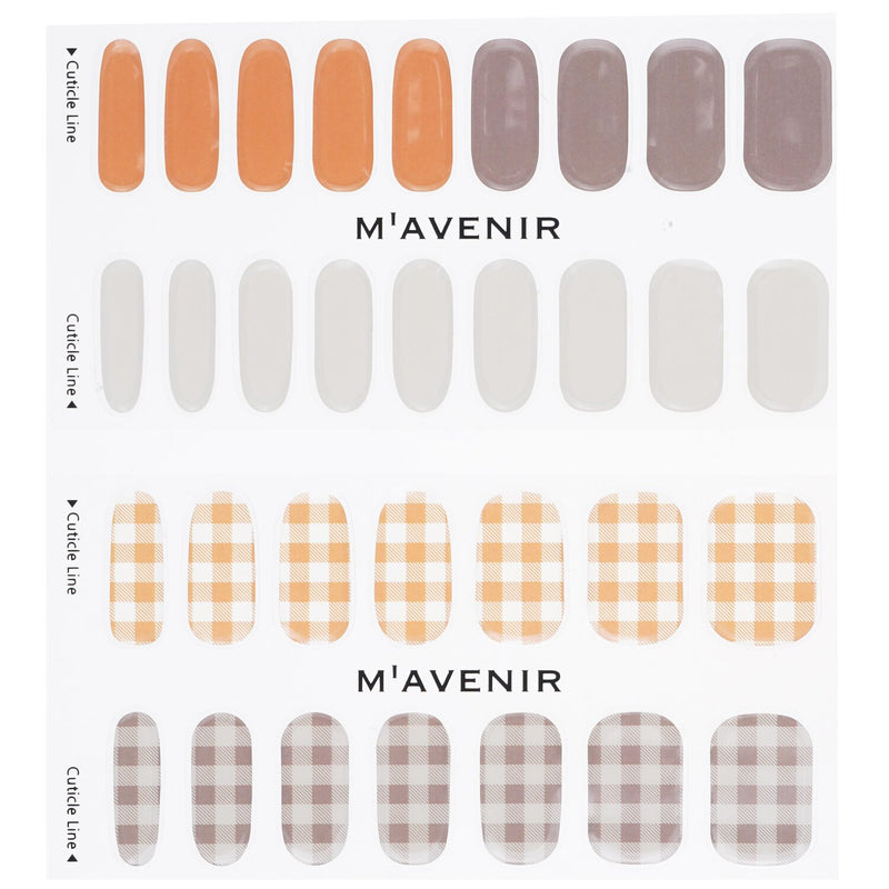 Mavenir  Nail Sticker (Patterned) - # Autumn Picnic Check Nail   32pcs