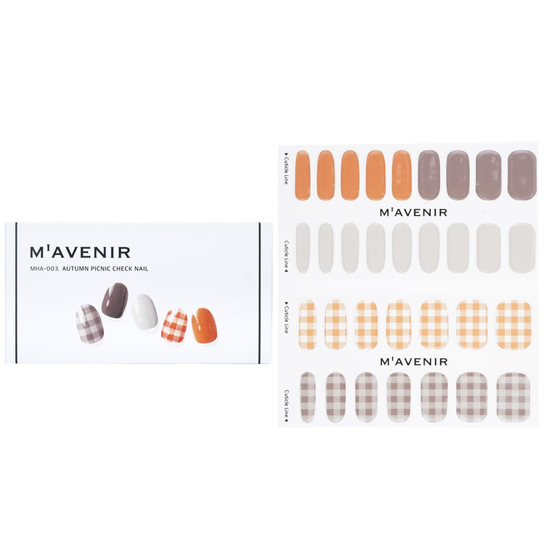 Mavenir  Nail Sticker (Patterned) - # Autumn Picnic Check Nail   32pcs