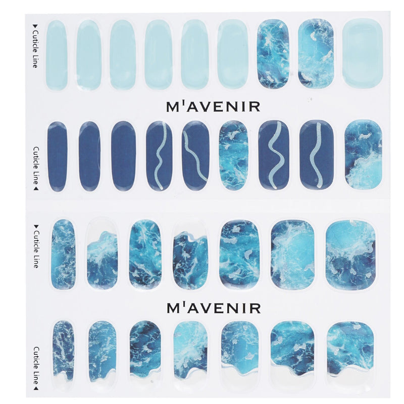 Mavenir  Nail Sticker (Blue) - # Deep Water Wave Nail   32pcs