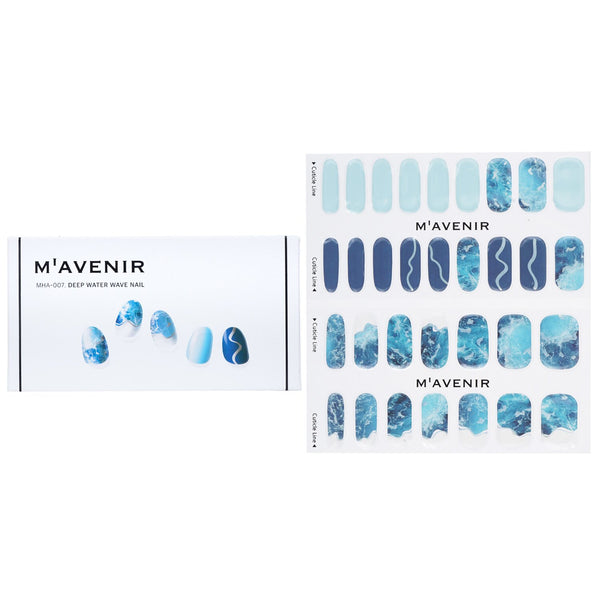Mavenir  Nail Sticker (Blue) - # Deep Water Wave Nail   32pcs