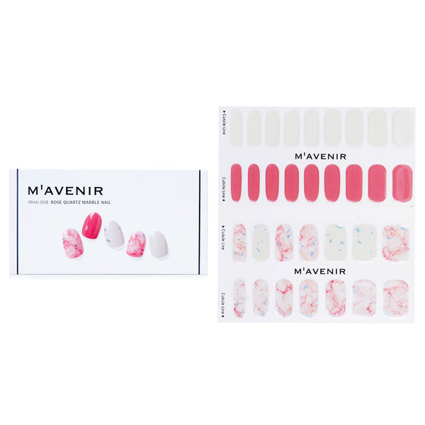 Mavenir  Nail Sticker (Pink) - # Rose Quartz Marble Nail   32pcs