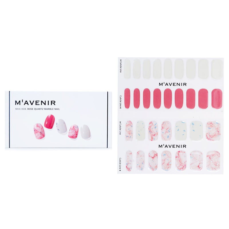 Mavenir  Nail Sticker (Pink) - # Rose Quartz Marble Nail   32pcs
