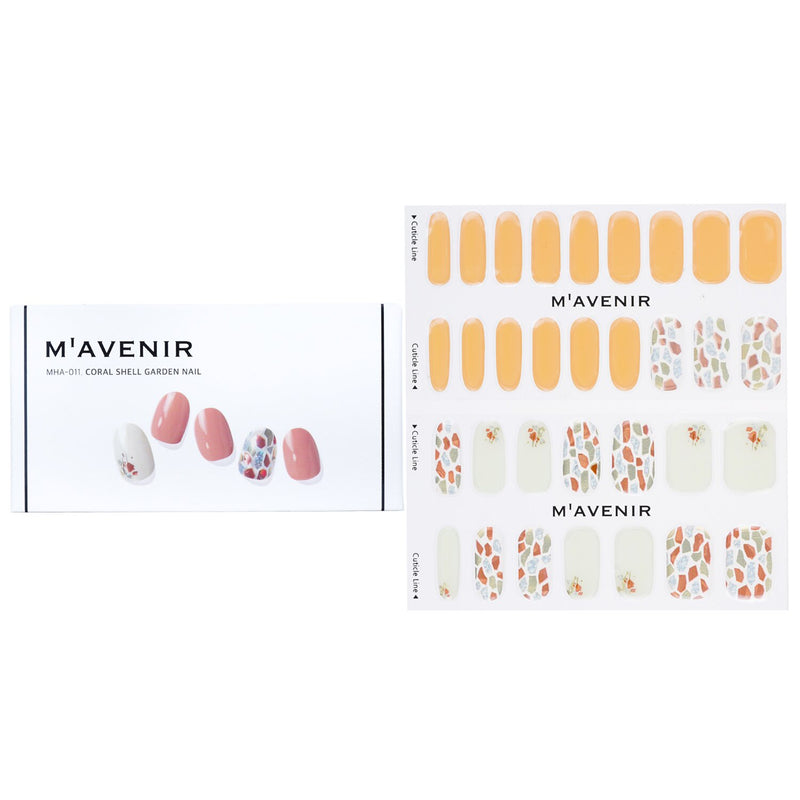 Mavenir  Nail Sticker (Orange) - # Coral Shell Garden Nail   32pcs