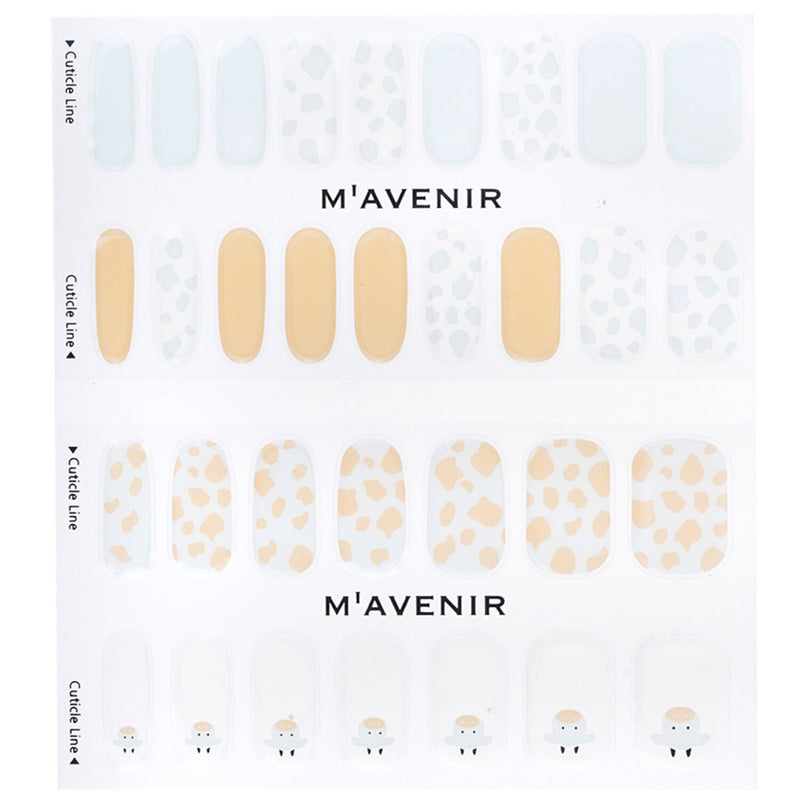 Mavenir  Nail Sticker (White) - # White Cow Nail   32pcs
