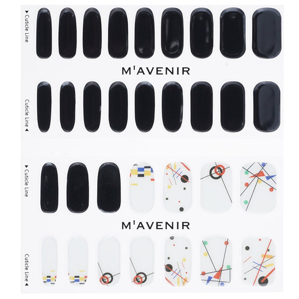 Mavenir  Nail Sticker (Black) - # Kandinsky Segment Nail   32pcs
