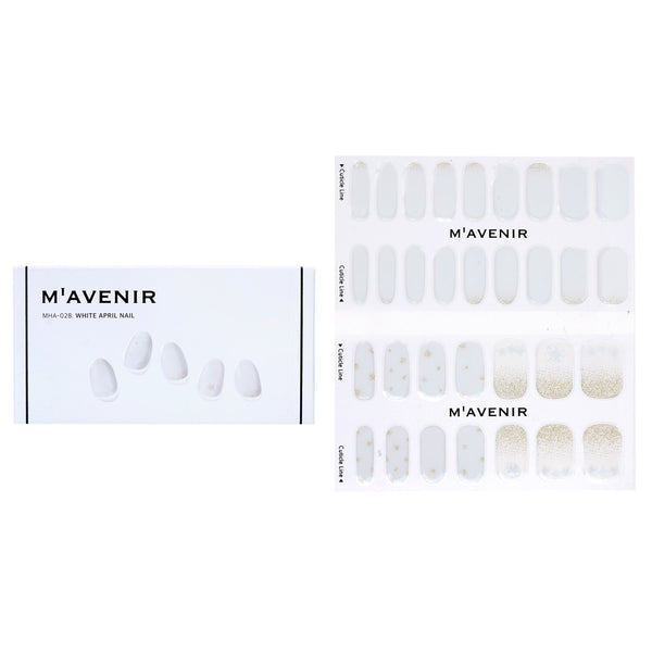 Mavenir  Nail Sticker (White) - # White April Nail   32pcs