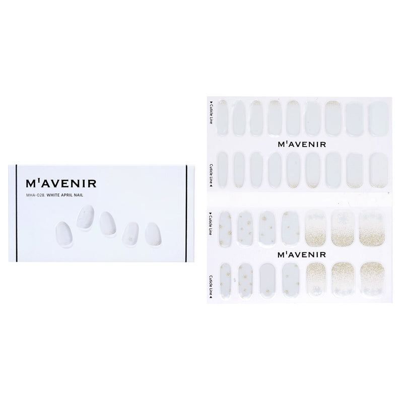 Mavenir  Nail Sticker (White) - # White April Nail   32pcs