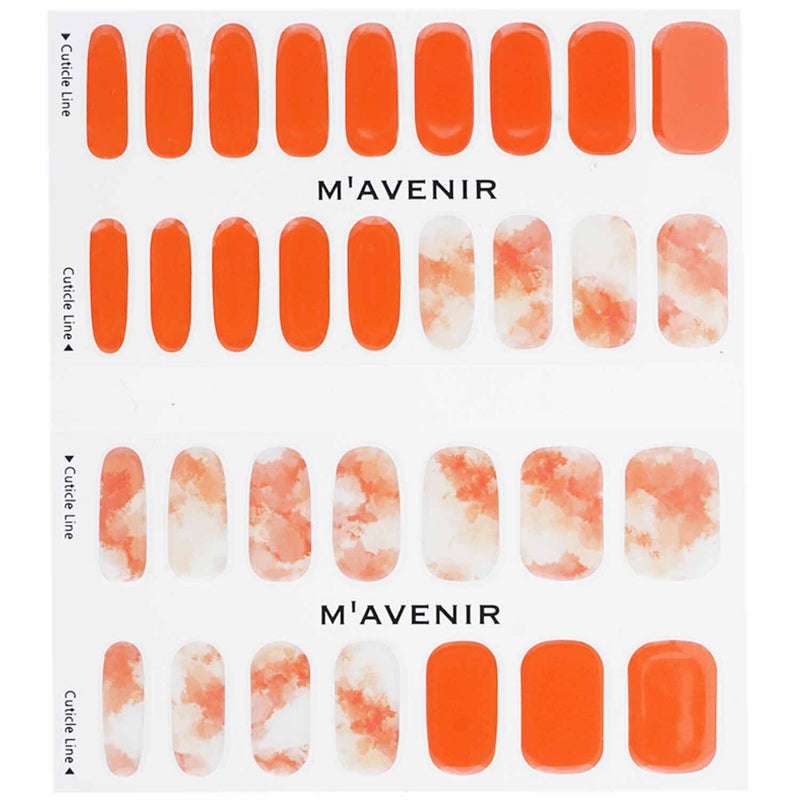 Mavenir  Nail Sticker (Orange) - # Marmalade Marble Nail   32pcs