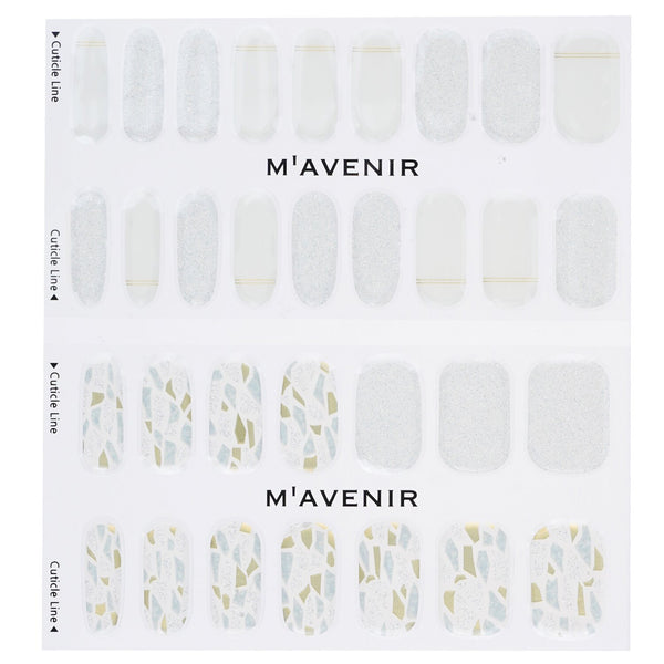 Mavenir  Nail Sticker (White) - # Silver Wedding Ring Nail   32pcs
