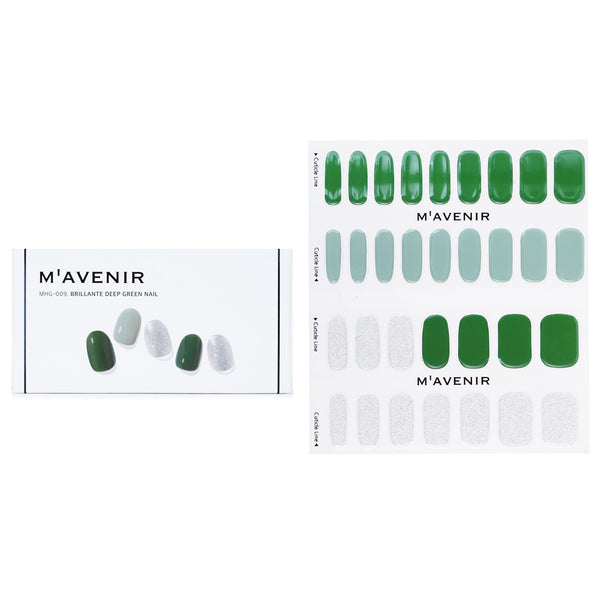 Mavenir  Nail Sticker (Green) - # Brillante Deep Green Nail   32pcs